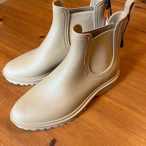 ZARA NWT New Ankle Rain Boots. Tan. Size EU 38 or US 8.